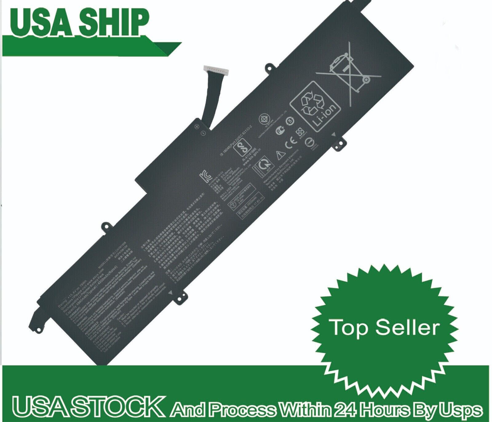 US New Genuine C41N1908 battery for ASUS ROG Zephyrus G14 GA401QE-HZ046T GA401IV