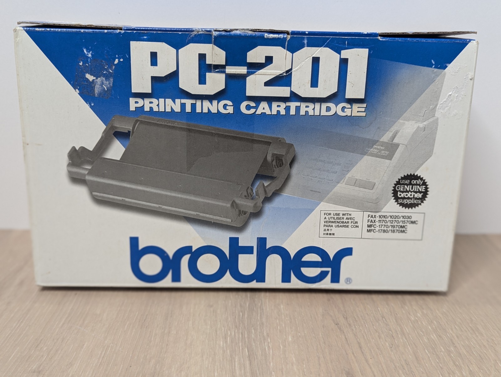 Brother PC-201 Black Printing Cartridge Genuine New Open Box