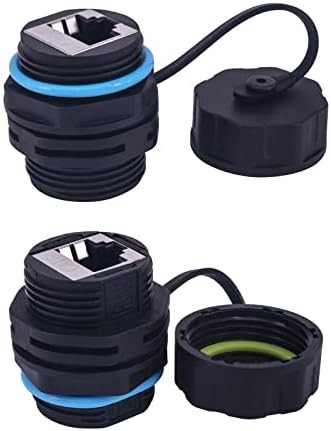 Waterproof CAT6 RJ45 Panel Mount Coupler,Lonlonty IP68 Shielded Industrial Panel