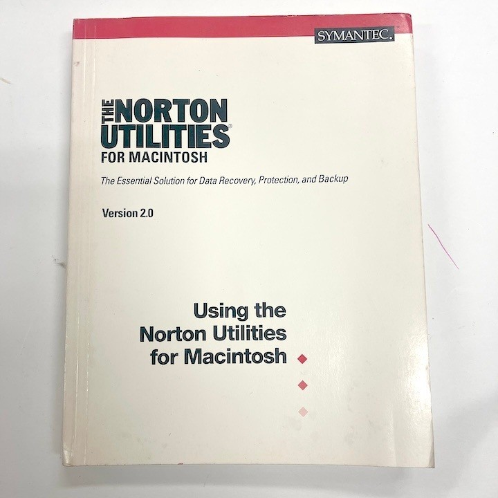 1995 Norton Utilities for Macintosh Computer v 2.0 User's Manual