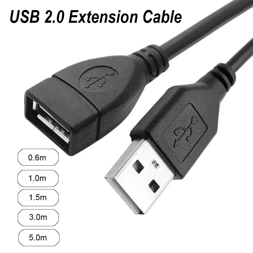 High-Speed USB-USB Extension Cable USB 2.0 Adapter Extender Cord Male/Female LOT