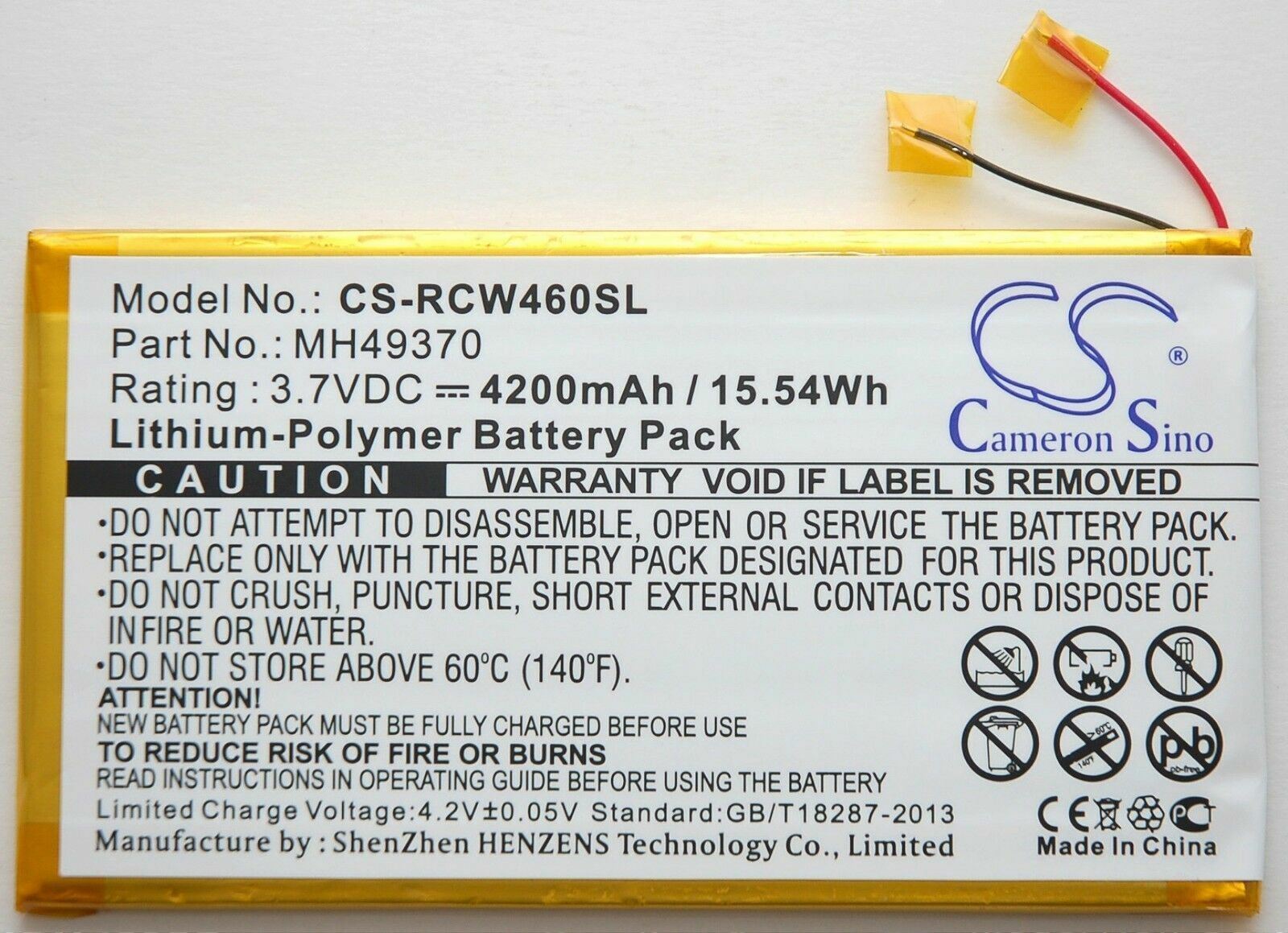 NEW RCA 10" Tablet Replacement BATTERY RCT6203W46 RCT6272W23 MH49370 CS-RCW460SL
