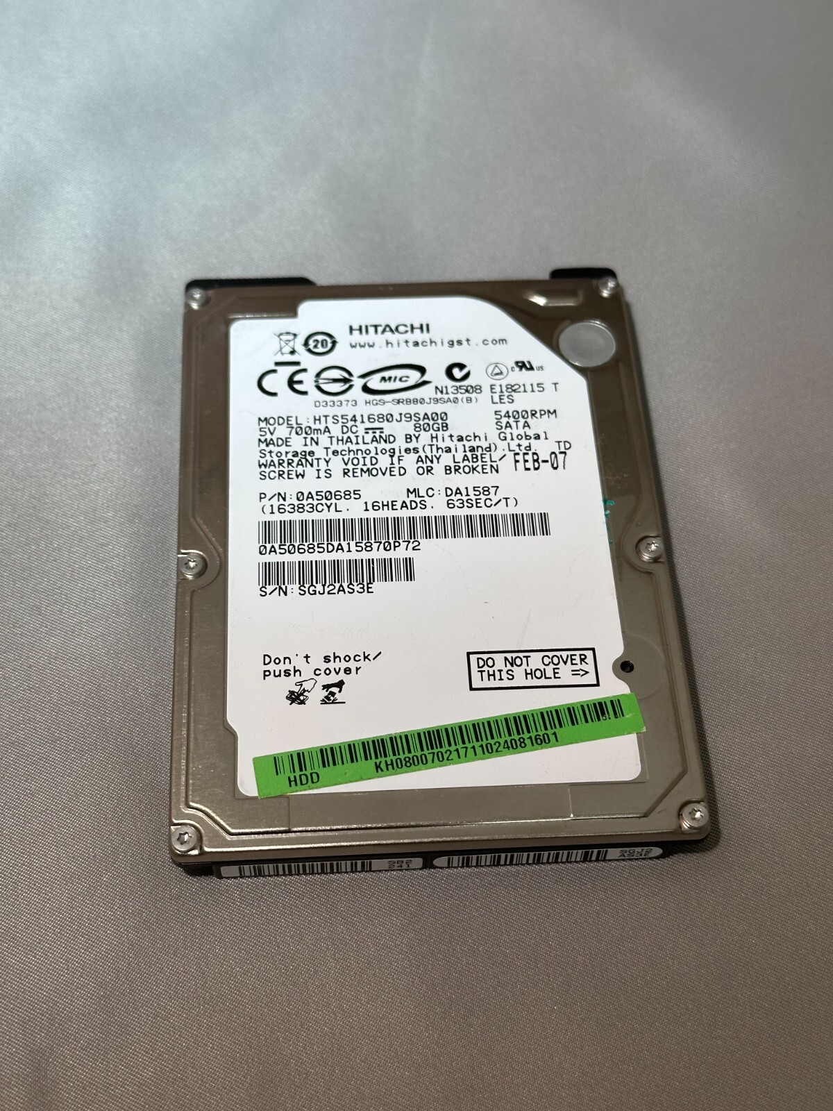 Hitachi 80Gb  SATA