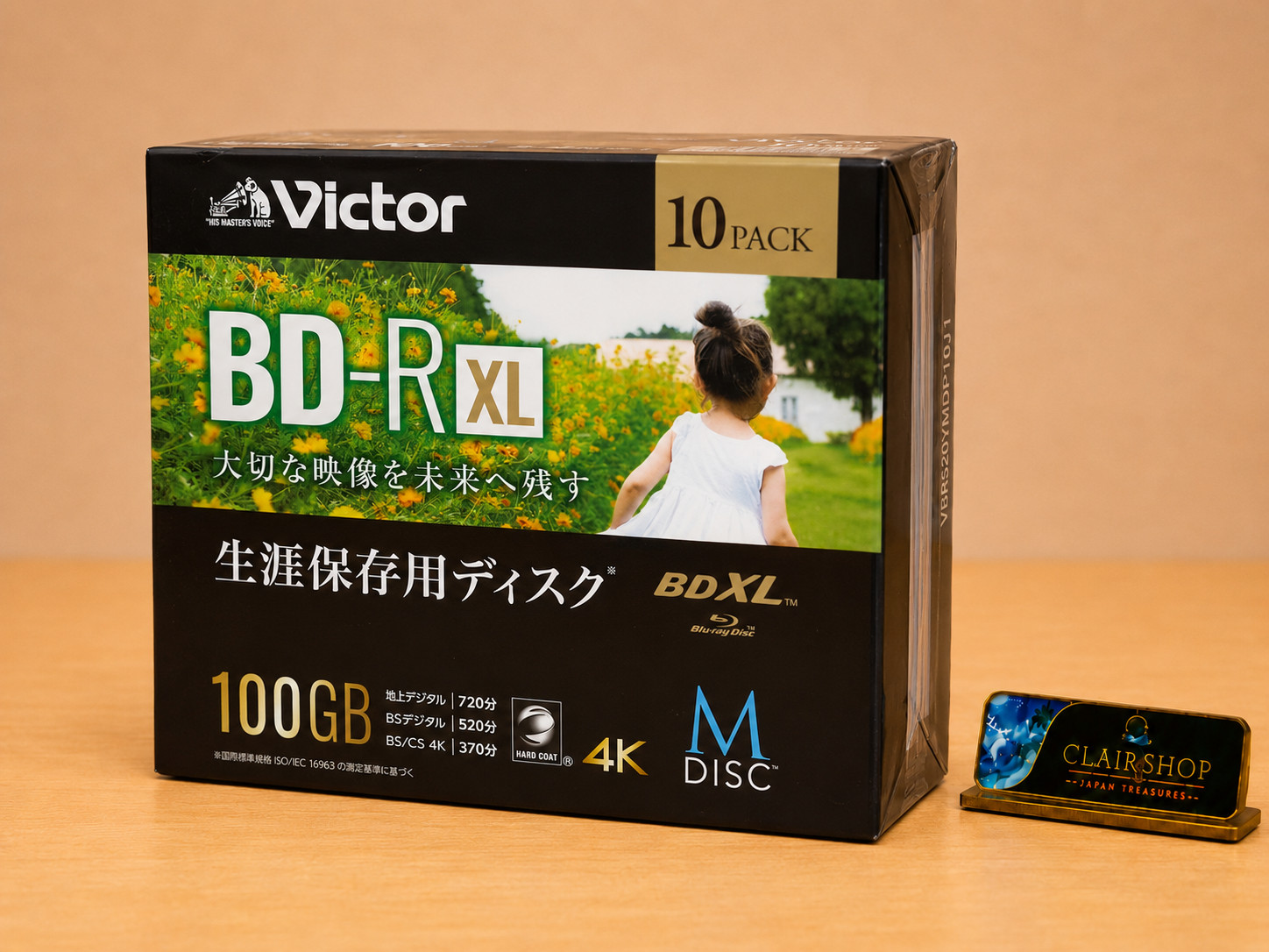 Victor M-DISC BD-R XL 100GB 10 Pack 2-4x Inkjet Printable VBR520YMDP10J1 New