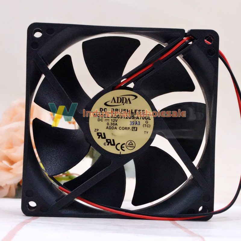 1pc new ADDA AD0912US-A70GL DC12V 0.30A 90*90*25MM 9025 9CM 2Pin Cooling Fan