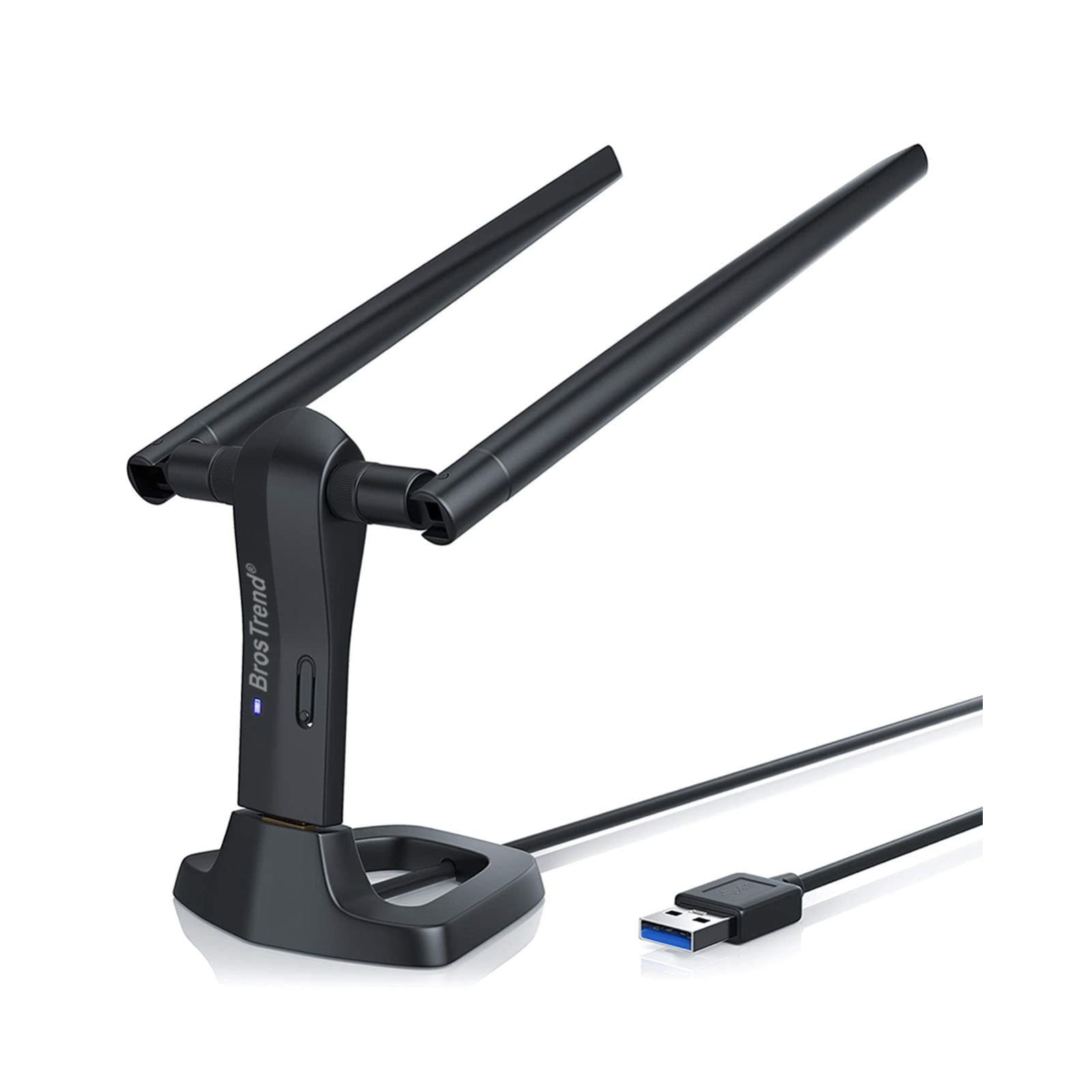 BrosTrend AC1200 Linux USB WiFi Adapter for PC Raspberry Pi Dual Band 2 Antennas