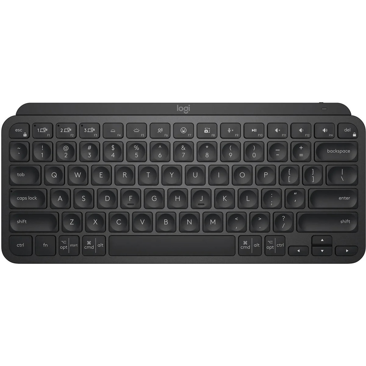 Mini Wireless Bluetooth Keyboard Compact Rechargeable Illuminated Keys Black