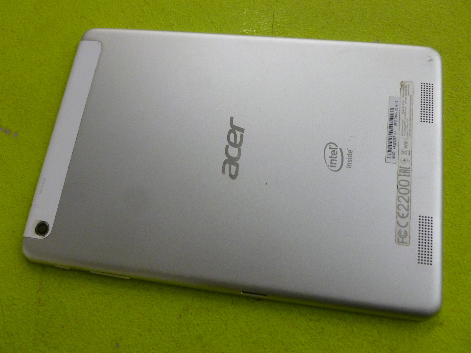 OEM ACER ICONIA A1-830 A1311 REPLACEMENT SILVER BACK COVER CASE HOUSING DOOR