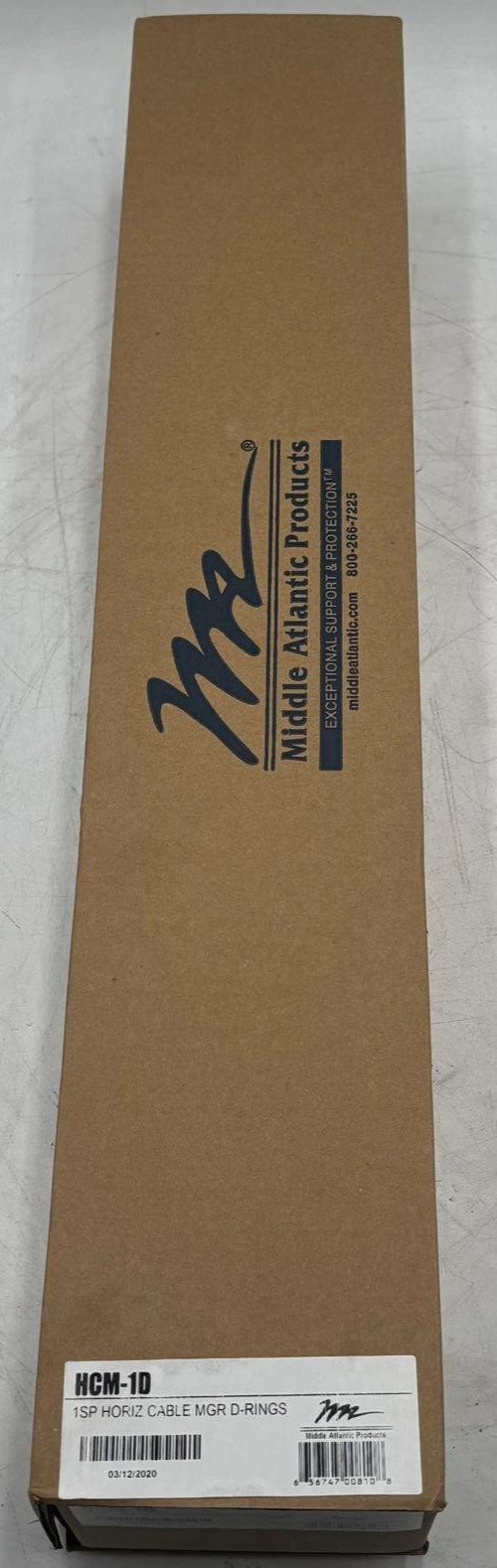 MIDDLE ATLANTIC HCM-1D 1SP HORIZONTAL CABLE MGR D-RINGS
