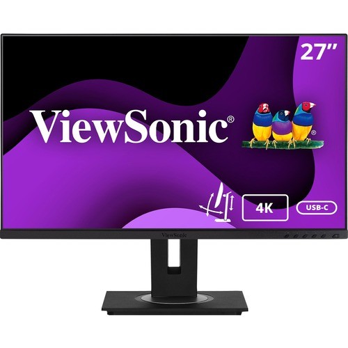 ViewSonic VG2756-4K 27 Inch IPS 4K Docking Monitor with Integrated USB C 3.2, RJ