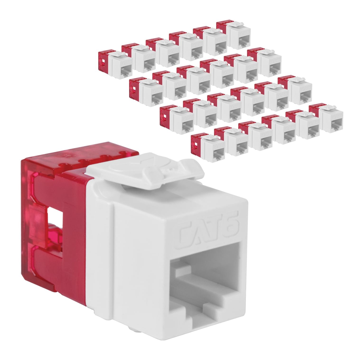 Icc Cat6 Keystone Jack Pack Of 25 High Power Poe 8P8c Connectors For Network Use