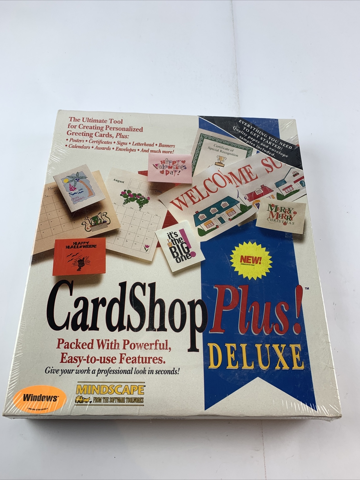 CARDSHOP PLUS DELUXE (PC, 1994) Greeting Cards Mindscape Brand New In Box NIB S