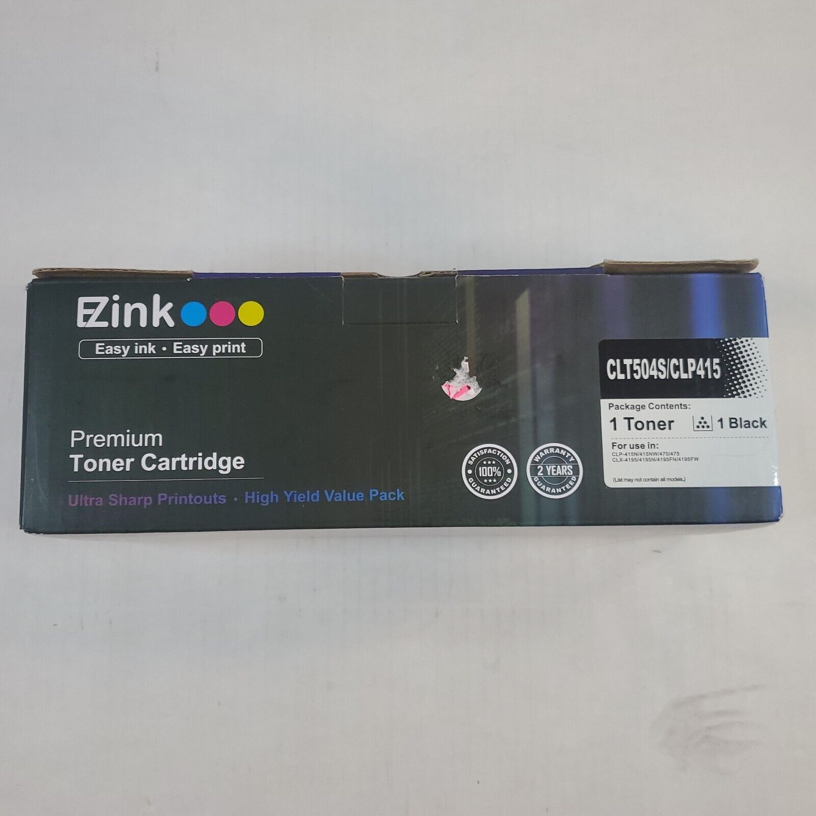E-Z Ink Compatible Ink Toner Cartridge Replacement CLT504S CLP415 CLX-4195 BLACK
