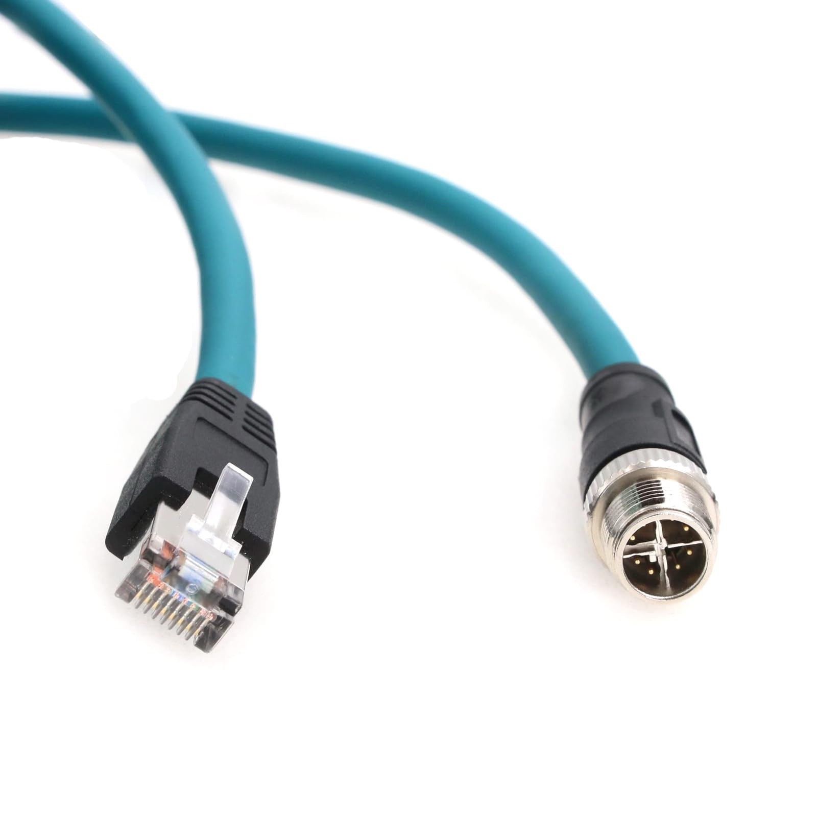 Eonvic M12 X-Code to RJ45 Cat 7e Industrial Ethernet Gigabit Cable 10M 32.8FT