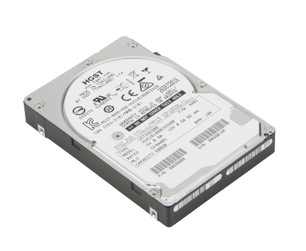HGST 600GB 10K 2.5" SAS 12Gb/s 128MB Hard Drive HUC101860CSS200