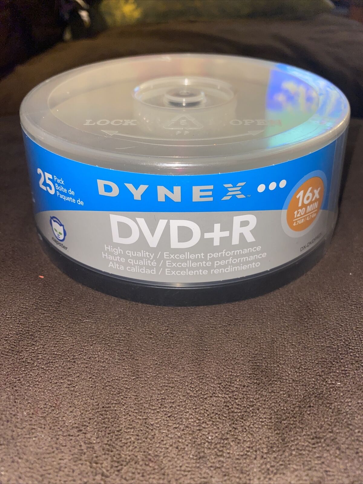 Dynex 25-Pack - 16x DVD+R Disc Spindle - Blue/Gray (DX-DVDPR25)
