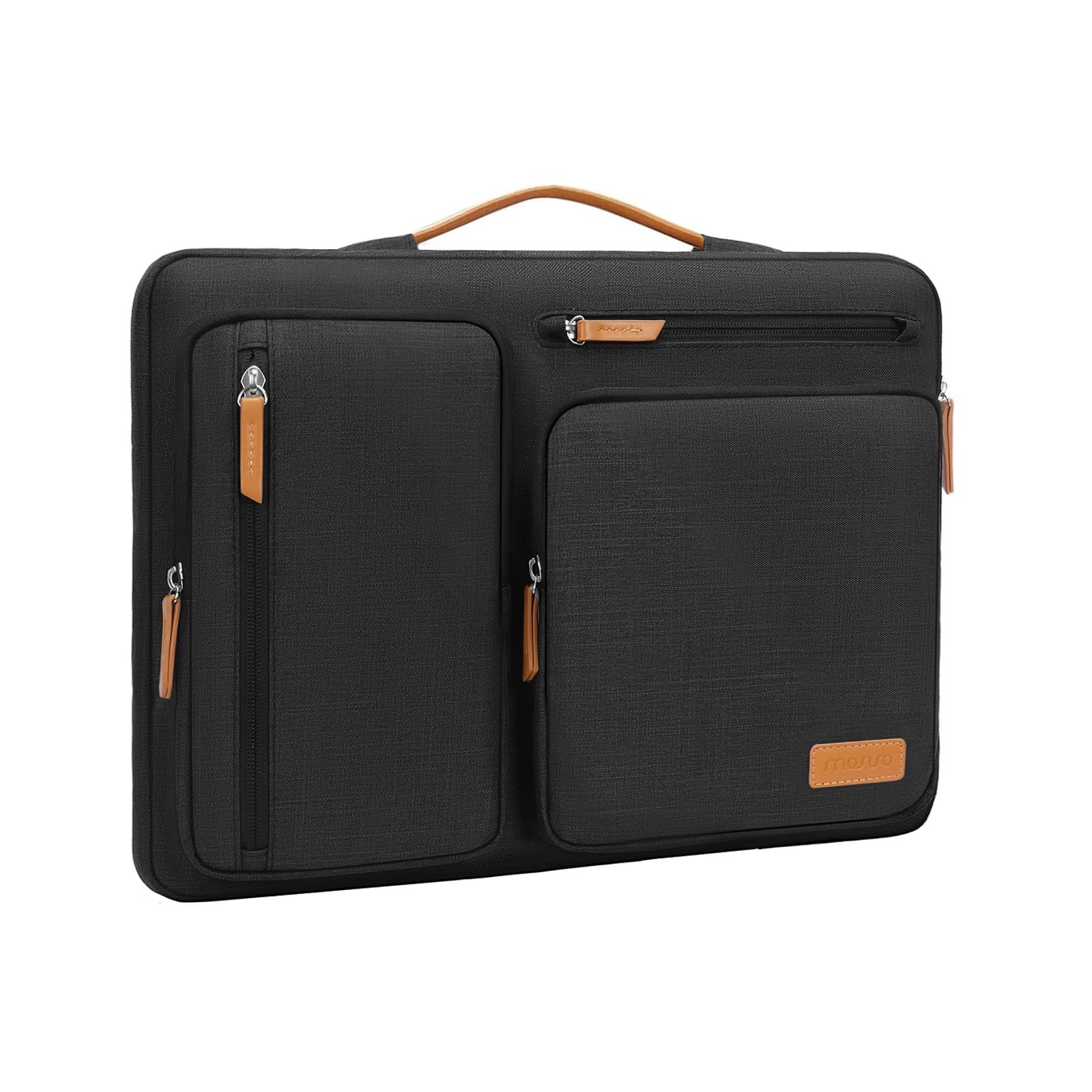 MOSISO 15-16 inch Laptop Sleeve Case Bag w/Handle Pockets Black 360 Protective