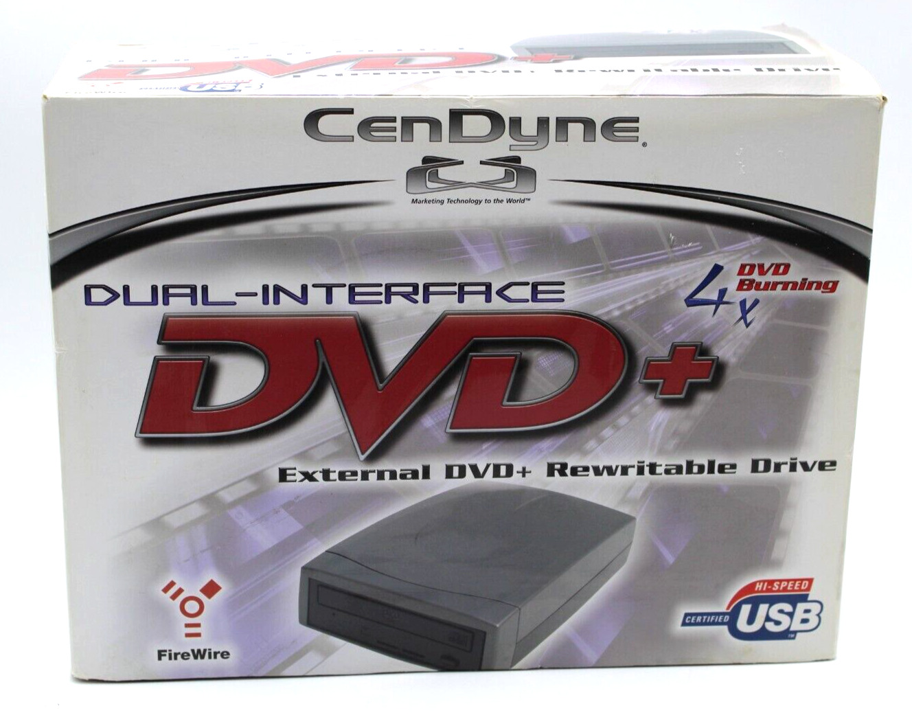 Vintage 2003 CenDyne External DVD+ Rewritable Drive / New in Open Box 