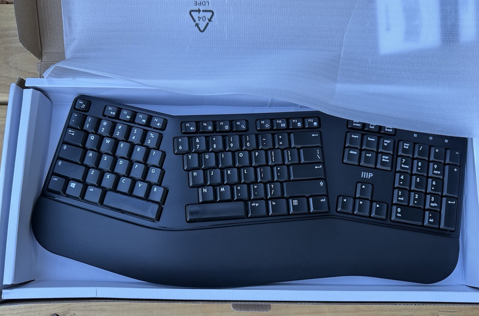 Monoprice Ergonomic Wireless Split 105-Key Keyboard 2.4GHz Wireless