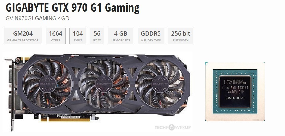 GIGABYTE GTX 970 G1 Gaming 4GB GDDR5 Graphics Card✅3x DP 2x DVI HDMI ✅