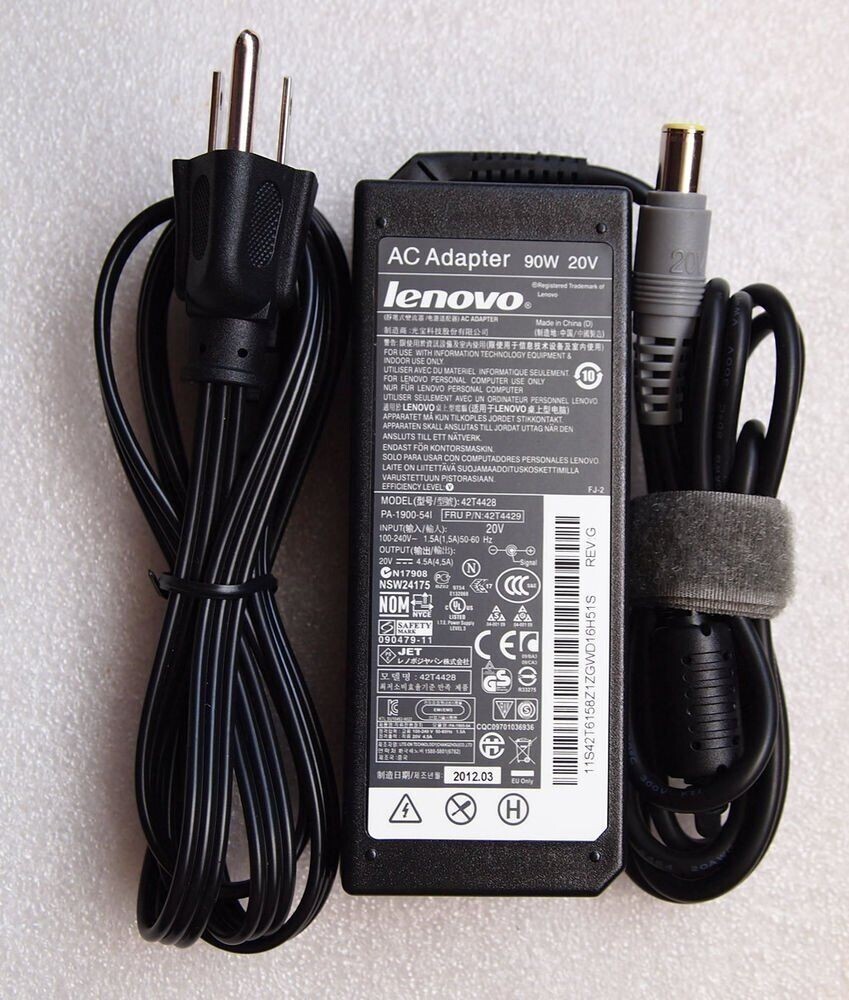 Genuine Lenovo Laptop AC Charger Adapter 42T4434 42T4438 42T4439 20V 90W