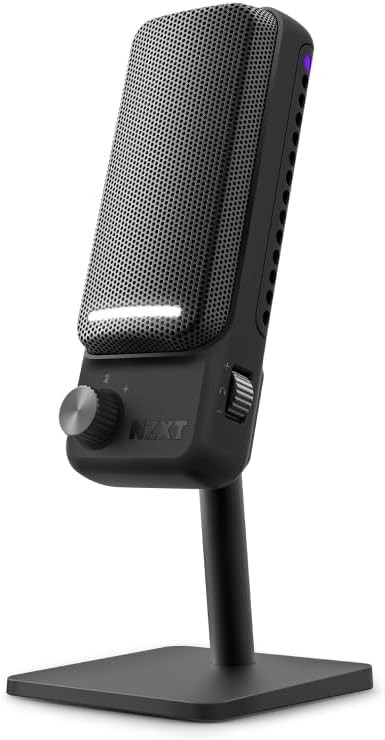 NZXT Capsule Elite USB Condenser Gaming Microphone 24bit Black AP-PUMIC-B1