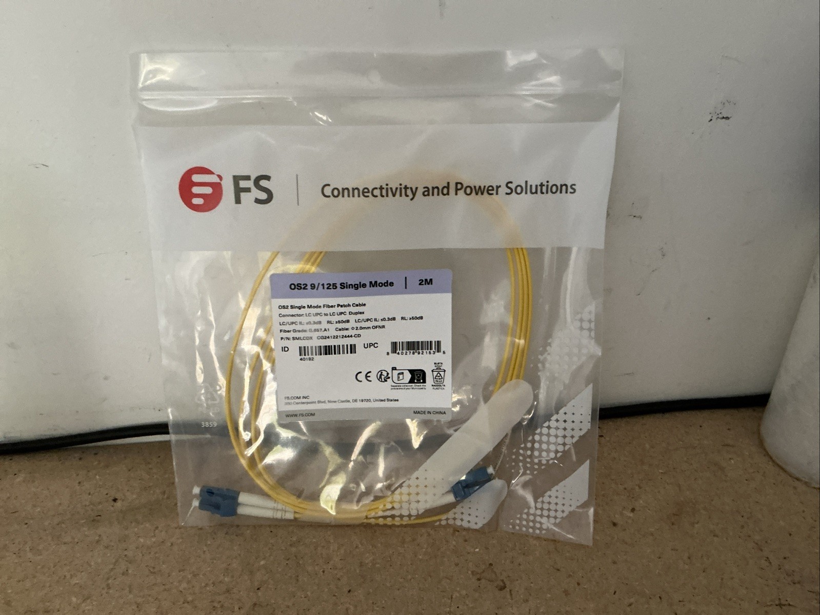 FS OS2 9/125 Single Mode Fiber Patch Cable