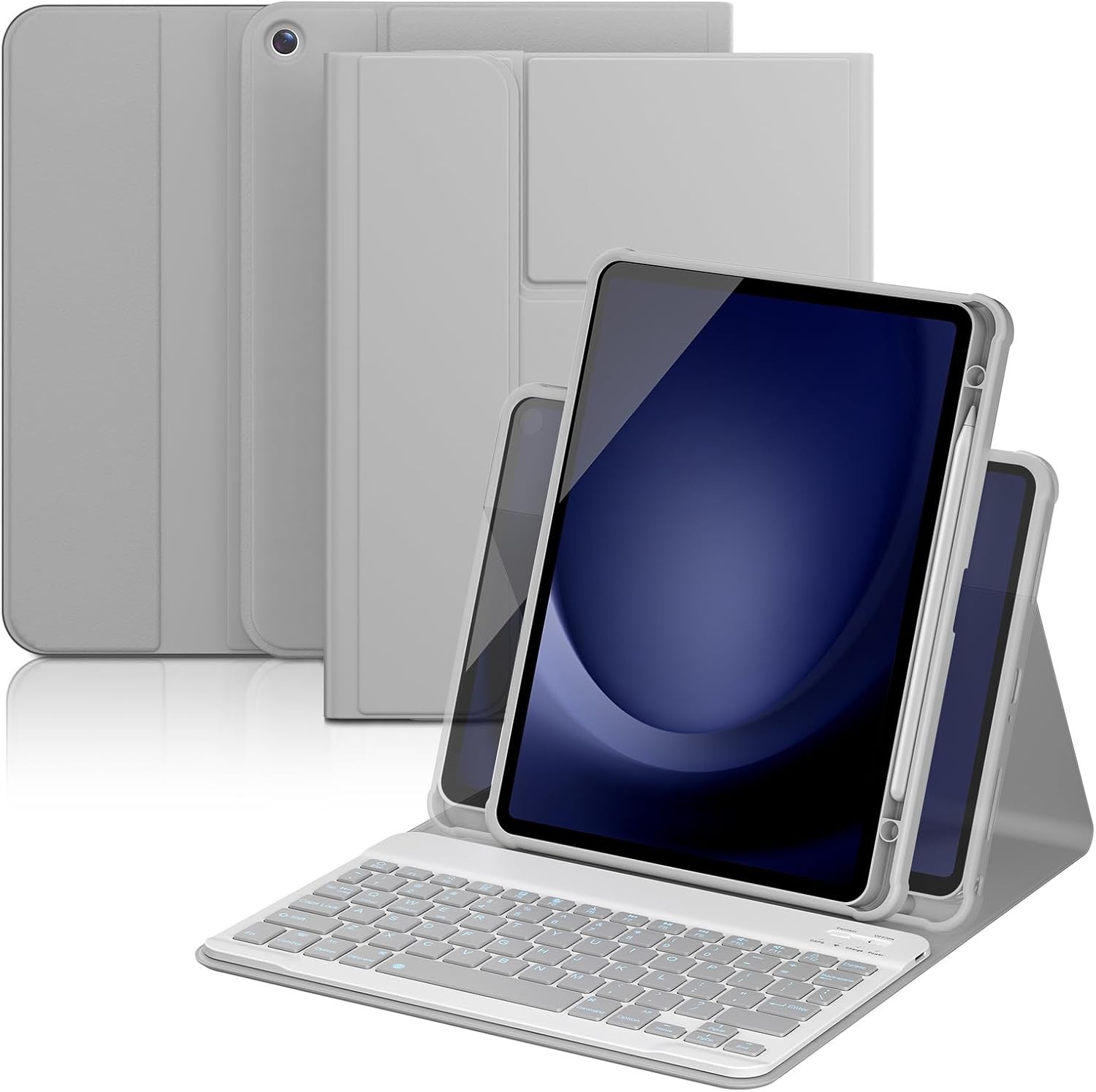 Case for Galaxy Tab A11 Plus 11-Inch, 360 Rotating Cover with Backlit Keyboard