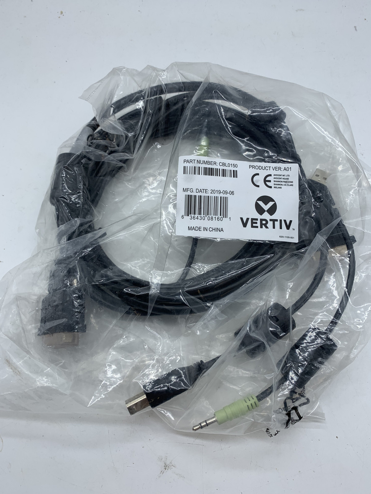 SEALED Vertiv CBL0150 A01 Audio Cable w/ 