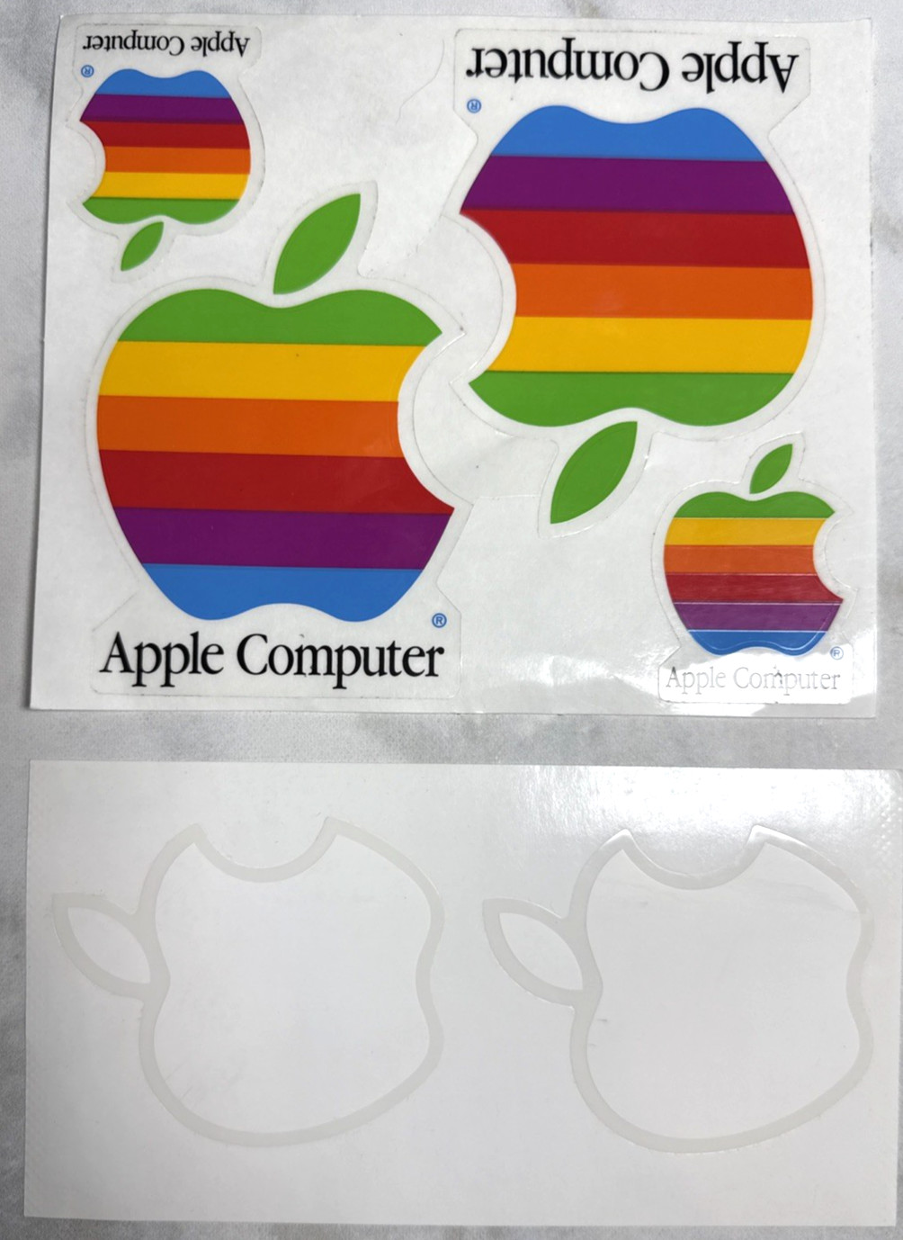 Sheet 80s Apple Macintosh Computer Decals Stickers Rainbow Mac ORIGINAL LOGO
