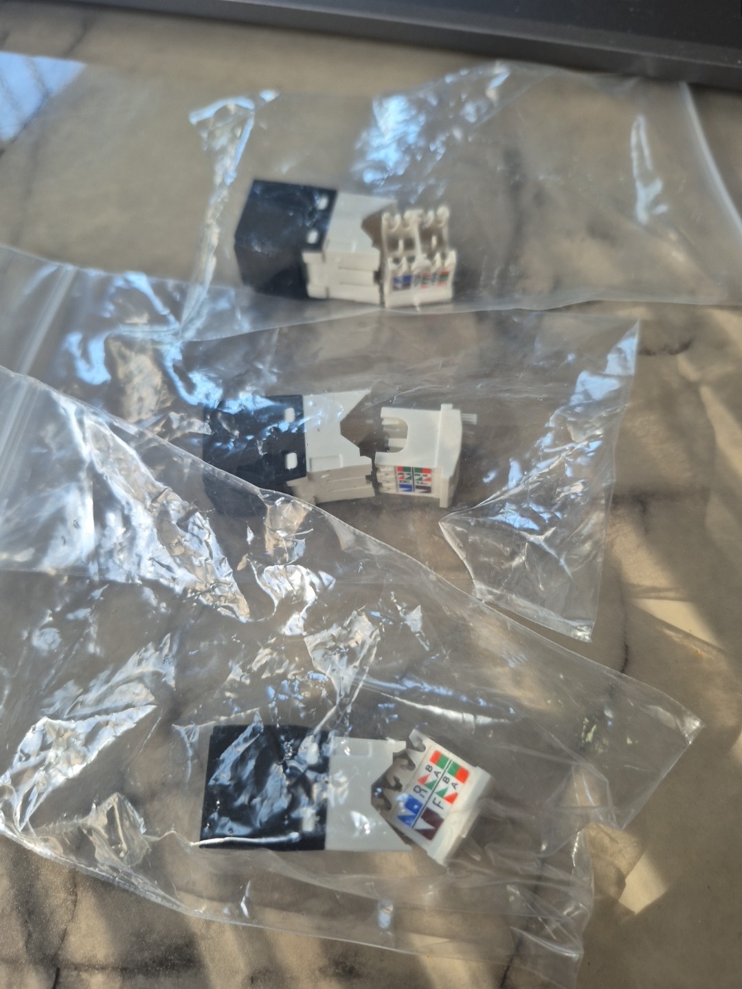 3 Panduit CJ688TGBL Giga TX Cat6 Mini-Com RJ45 Network Jack Module Black