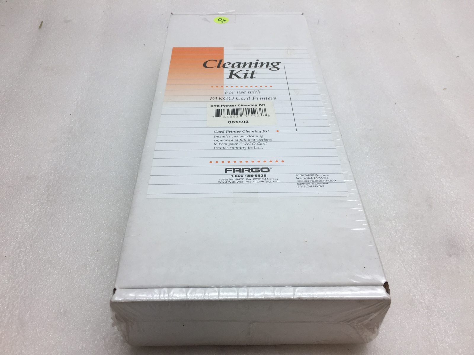 New OEM FARGO DTC Card Printer Cleaning Kit 2 Printhead Pads 10 Pads, 10 Tapes