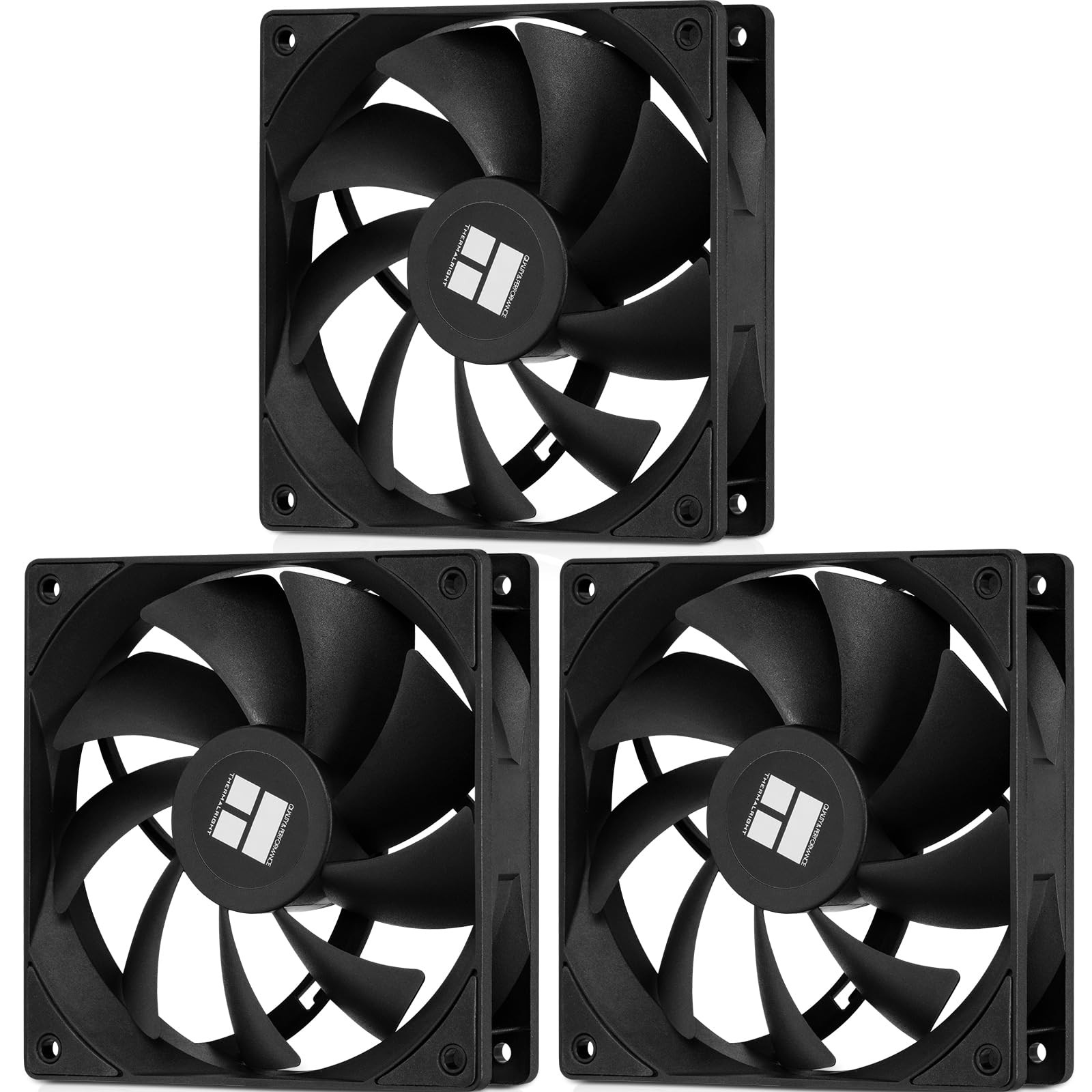 TLC12B V2 X3 120mm PC Case Fan 4PIN PWM Control 1500RPM CPU Cooler Black