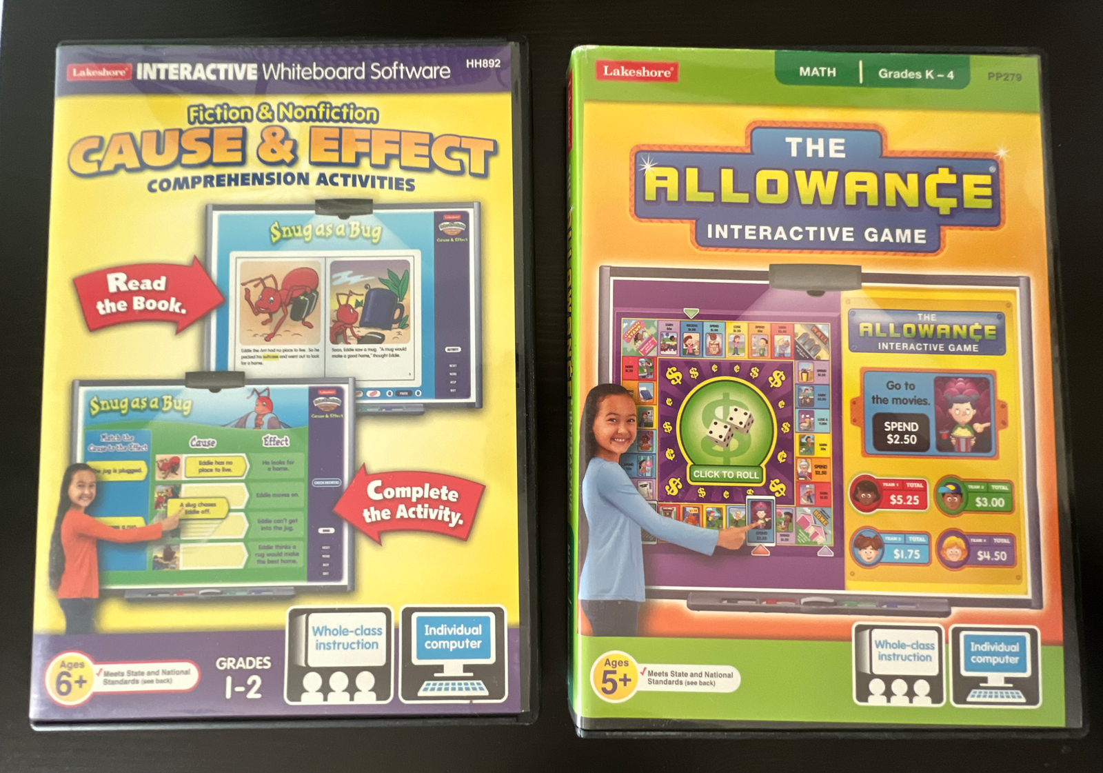 Lakeshore Learning Educational Software: CAUSE & EFFECT and ALLOWANCE (Set Of 2)