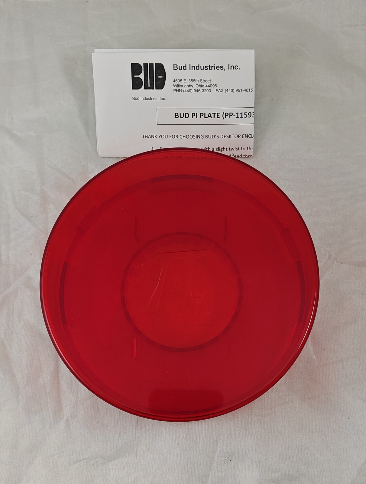 NEW Bud Industries PP-11593 Raspberry Pi 4 5 Plate Red ABS Case Cover Enclosure