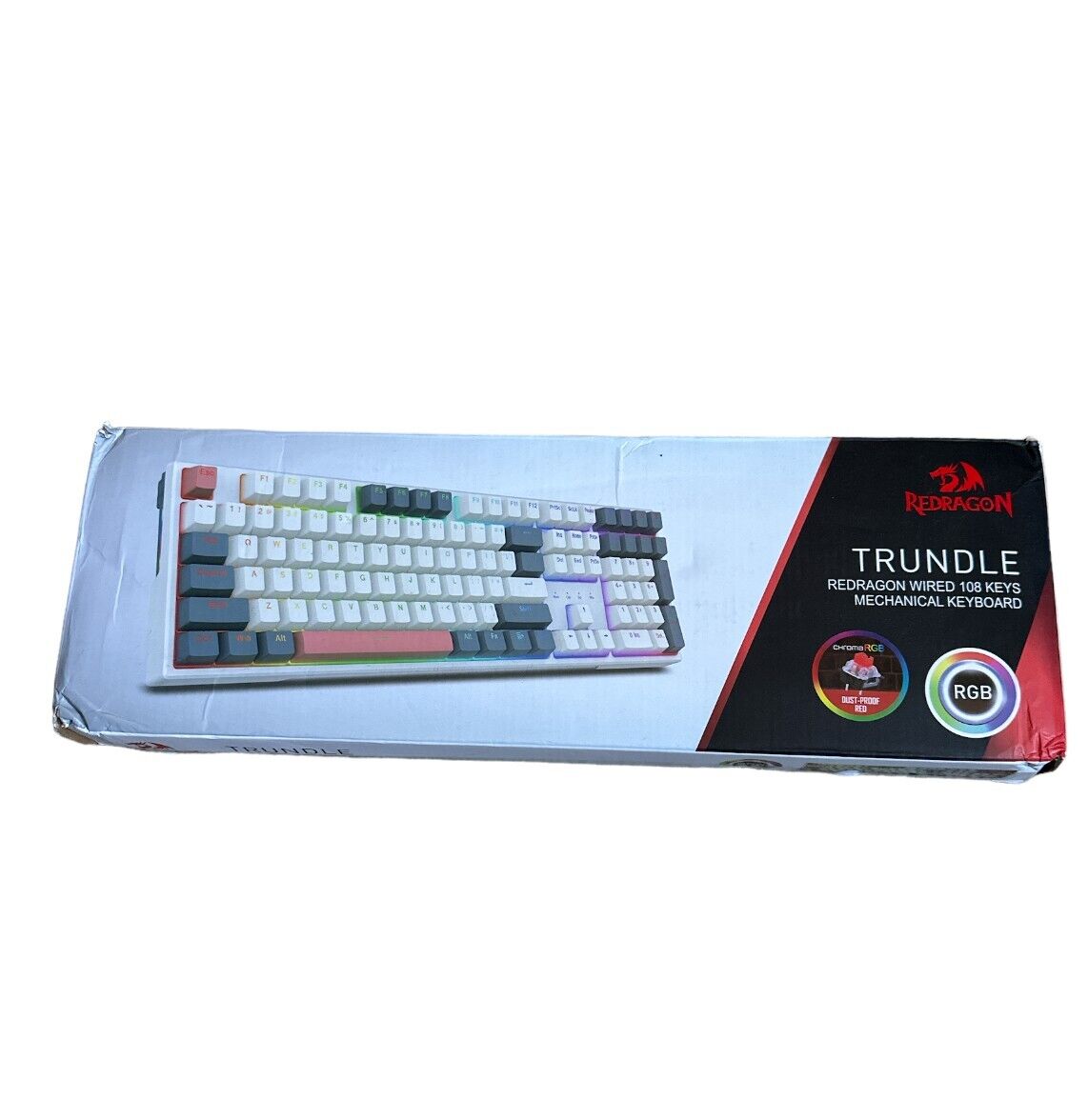 Redragon K668 Trundle RGB Gaming Keyboard, 104 Keys + Extra 4 Hotkeys