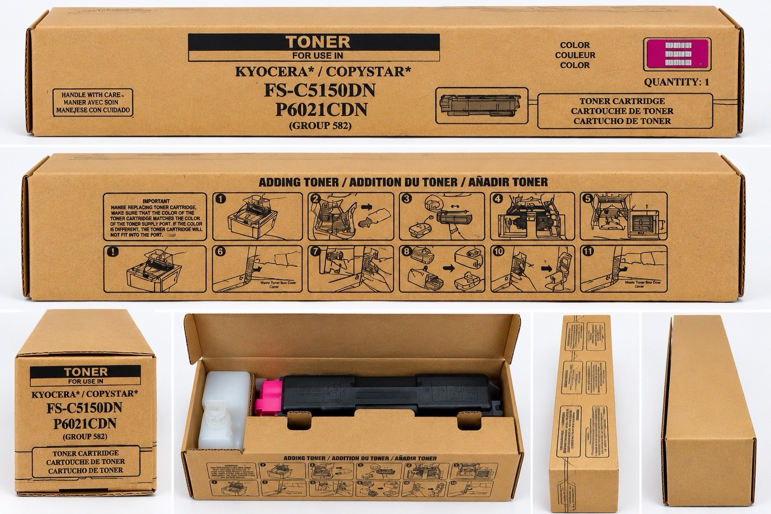 Kyocera Copystar FS-C5150DN P6021CDN Magenta Toner Cartridge Group 582 New
