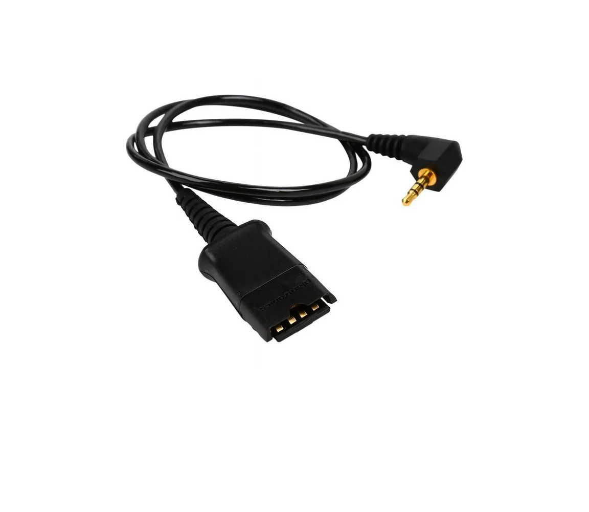 NEW PLANTRONICS 2.5mm Male Plug to Quick Disconnect Adapter Converter Cable