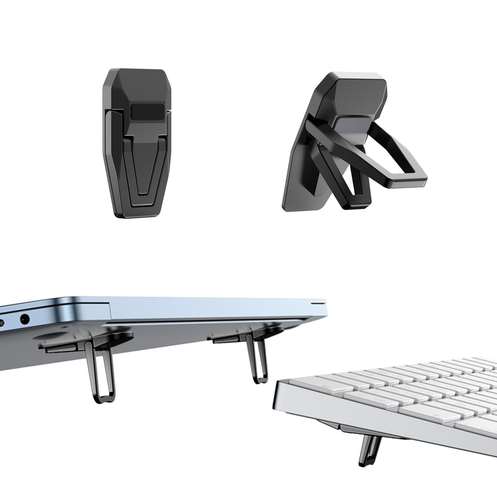 Alloy Computer Keyboard Stand for Desk, Foldable Keyboard Riser with 2 Angle ...