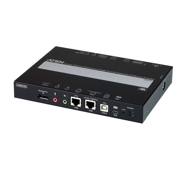 Aten CN9950 1-Local/Remote Share Access Single Port 4K DisplayPort KVM over I...