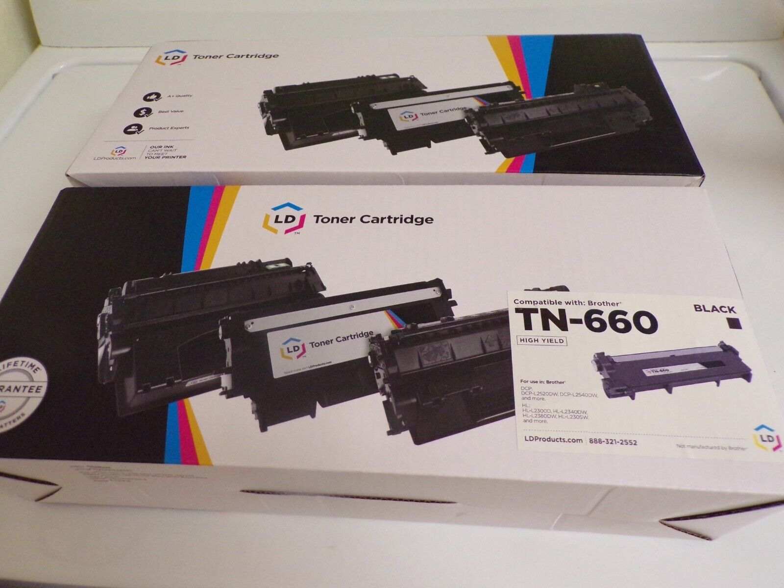 2Pk TN660 High Yield Toner Cartridge for Brother MFC-L2700DW HL-L2300D tn-660