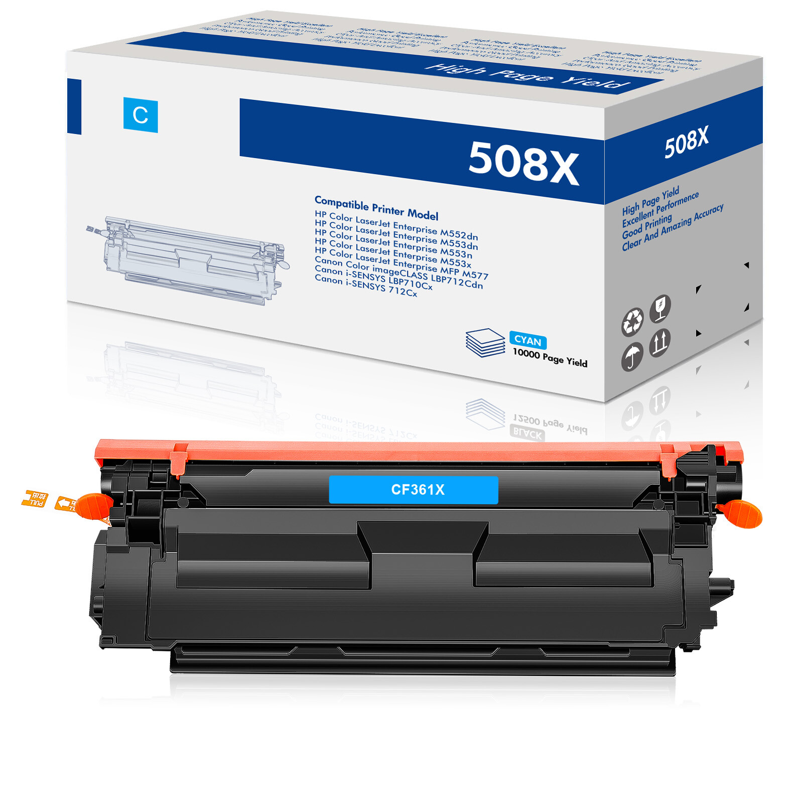 CF360X-CF363X 508X Toner BK/C/Y/M For HP Color LaserJet MFP M577 M553dn M553x