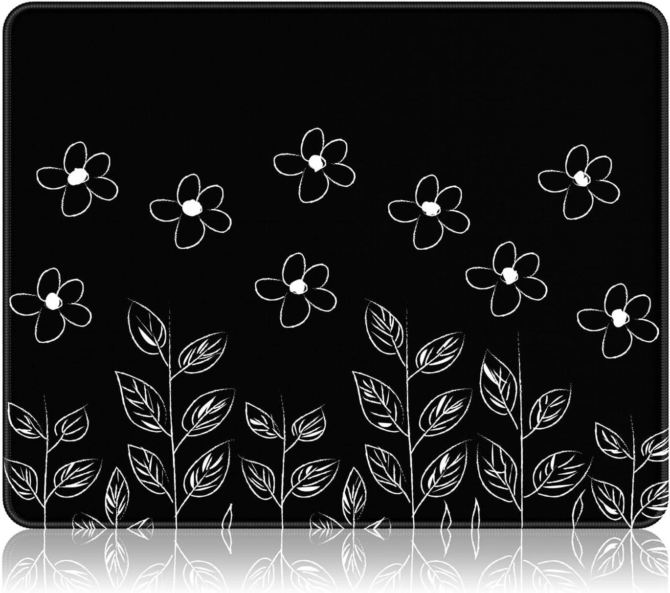 Flower Theme Mouse Pad - Non-Slip, Waterproof, 12x10 in for Gaming & Work