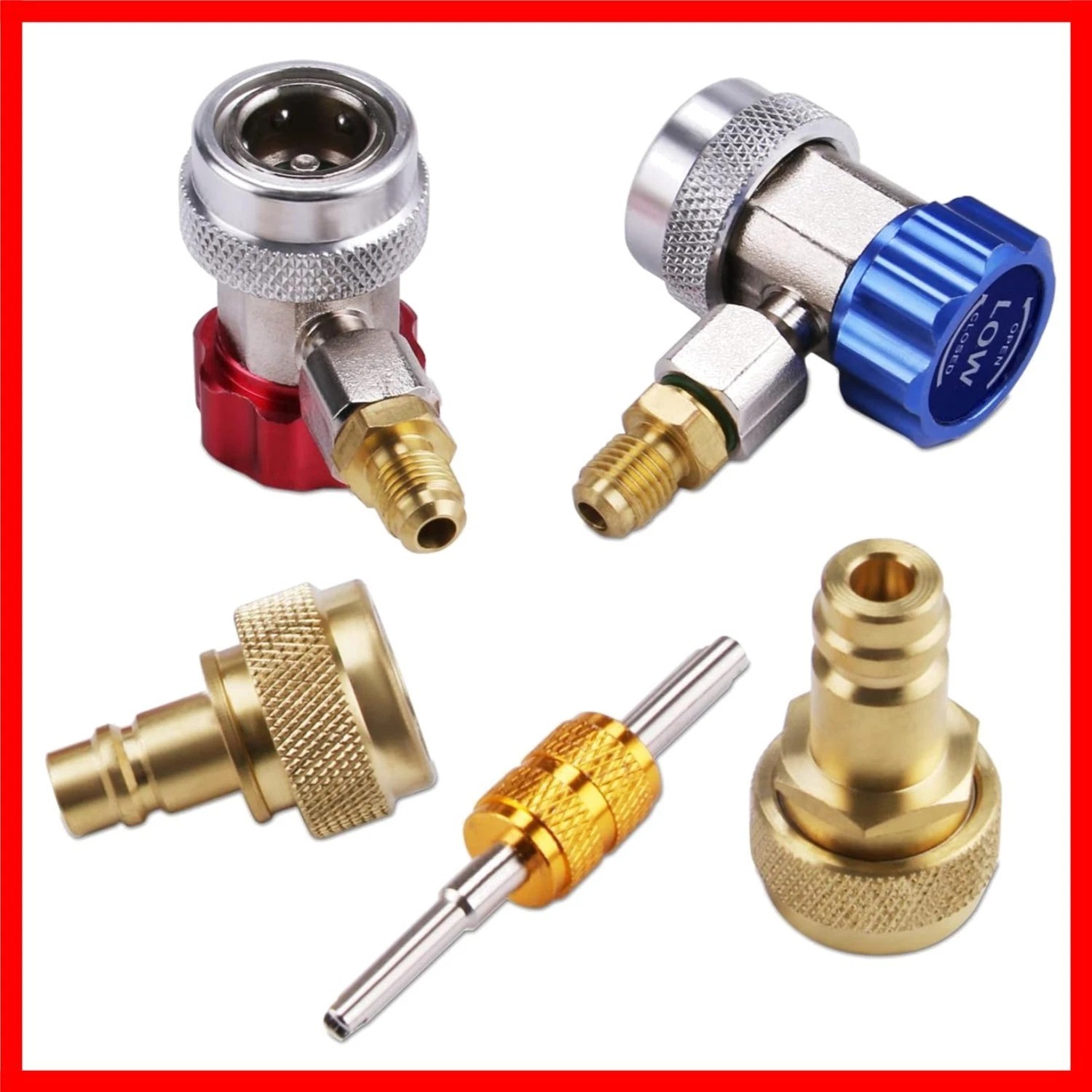 Effortless A/C Recharge with R134A R1234YF Adapter Set - Durable & User-Friendly