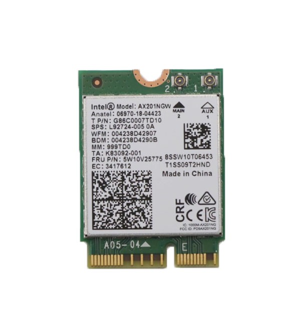 New For Lenovo ThinkPad E14 E15 Gen2 G4  Wireless WiFi Card AX201NGW 5W10V25775