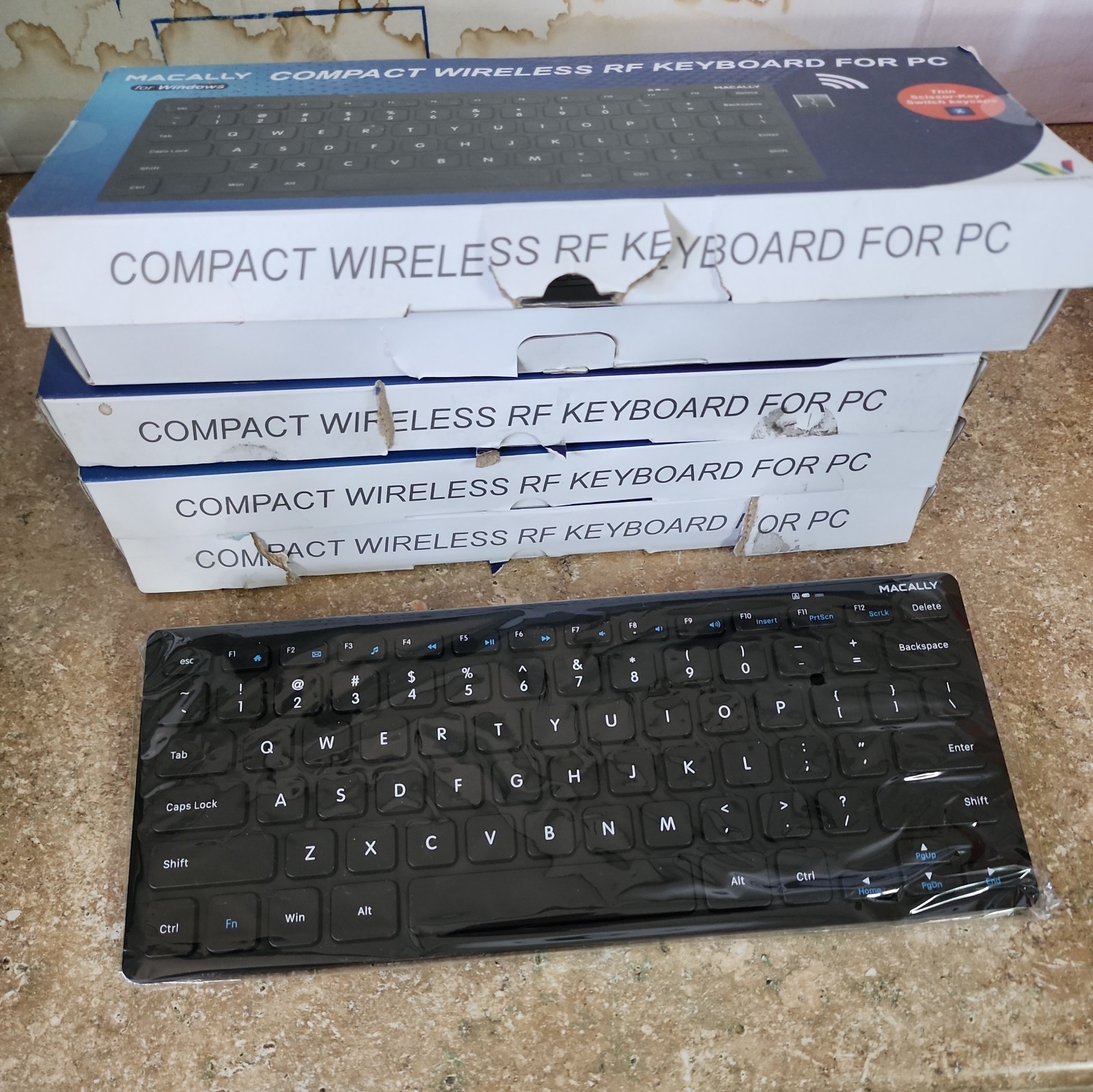 Macally Wireless Keyboard Full Size for Windows Black New In Box 