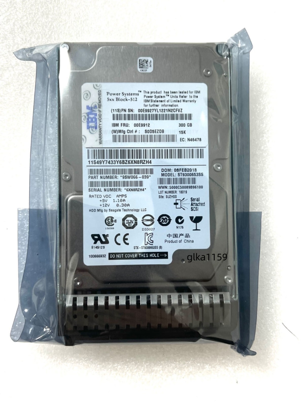FOR IBM 00E9912 00E9927 300GB 15K RPM 2.5" SAS 6Gbps SFF HDD Hard Drive