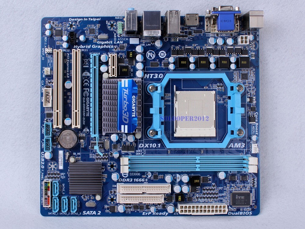 GIGABYTE GA-880GM-D2H V1.4 Socket AM3 Motherboard AMD 880G DDR3 Micro ATX HDMI