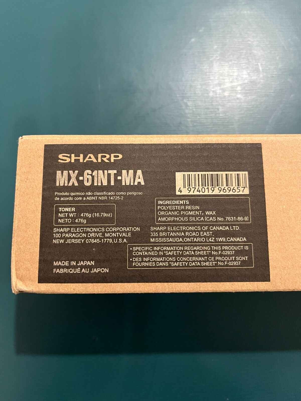 Toner Cartridges MX-61NT-MA Genuine Sharp, Magenta, New, High yield,  