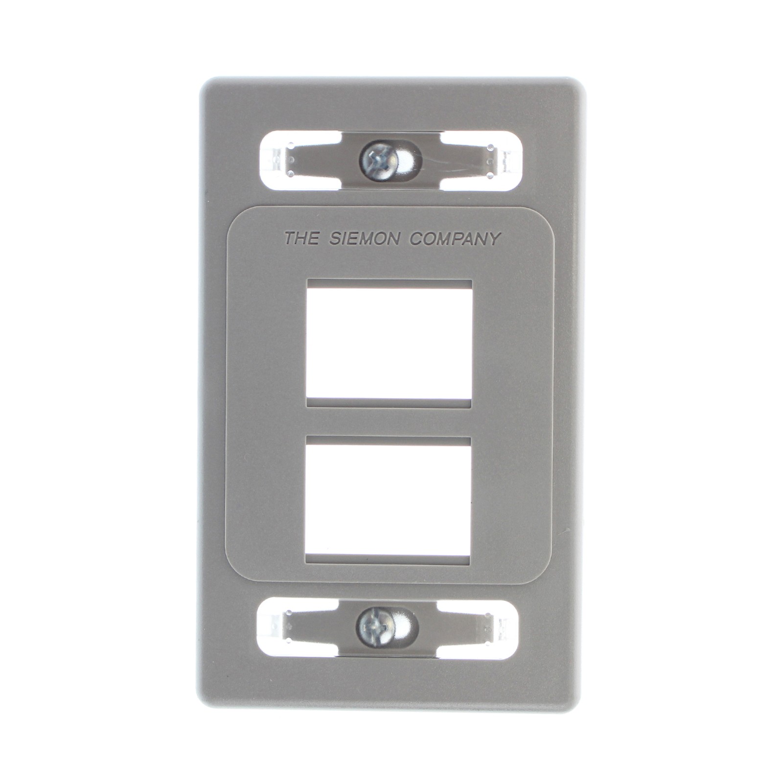 SIEMON MX-FP-S-04-04 MAX-MODULE FACE-PLATE, 4-PORT, 1-GANG, GRAY